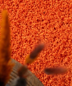 Tapis Carré poils longs Shaggy Trend - orange - close up, thumbnail Tapis Carré poils longs Shaggy Trend - orange - close up, thumbnail