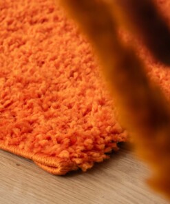 Tapis Carré poils longs Shaggy Trend - orange - close up, thumbnail Tapis Carré poils longs Shaggy Trend - orange - close up, thumbnail