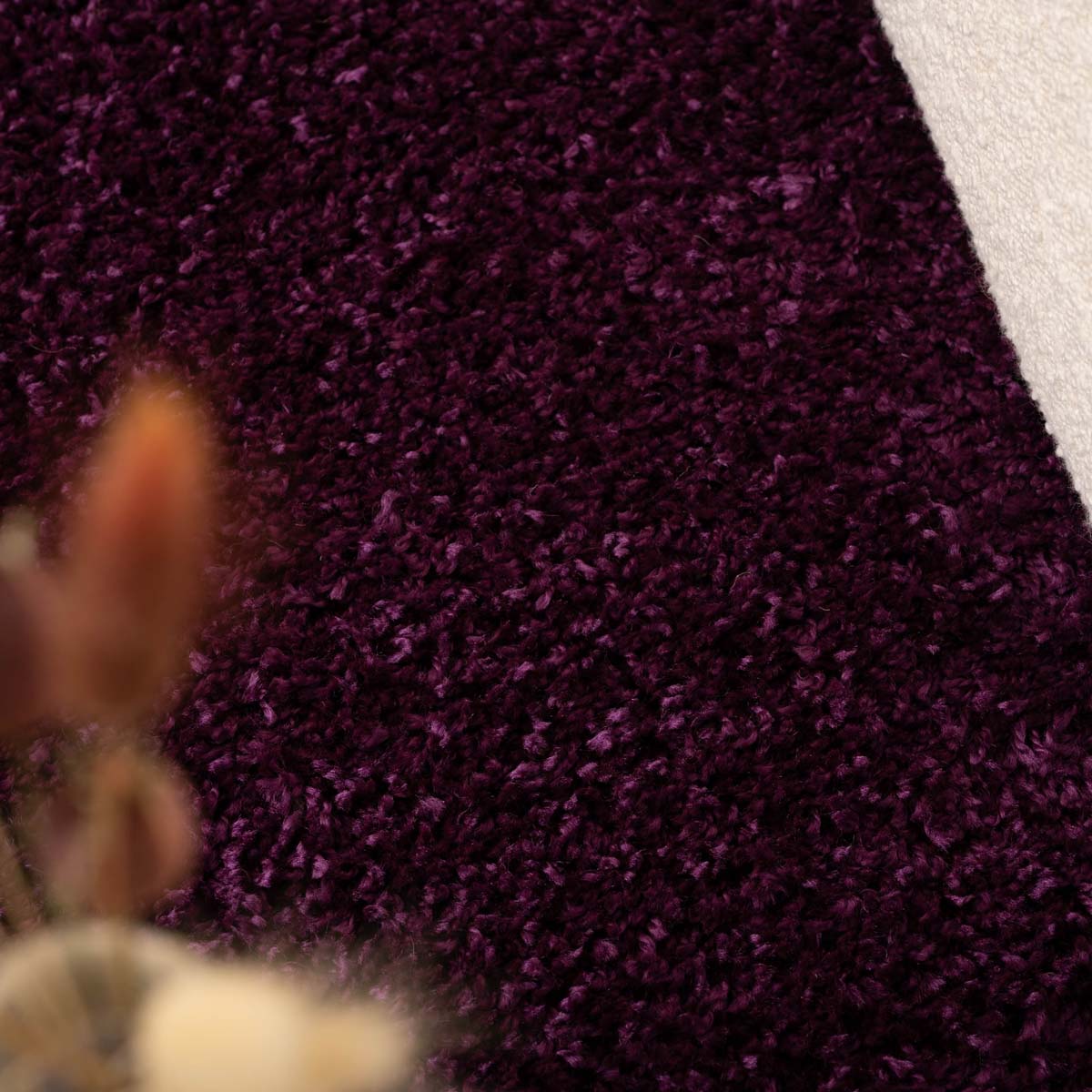 Tapis de couloir poils longs Shaggy Trend - violet - close up Tapis de couloir poils longs Shaggy Trend - violet - close up