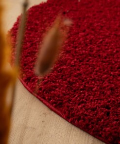 Tapis Rond poils longs Shaggy Trend - rouge - sfeer, thumbnail Tapis Rond poils longs Shaggy Trend - rouge - sfeer, thumbnail