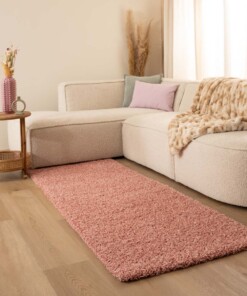 Tapis de couloir poils longs Shaggy Trend - rose - sfeer