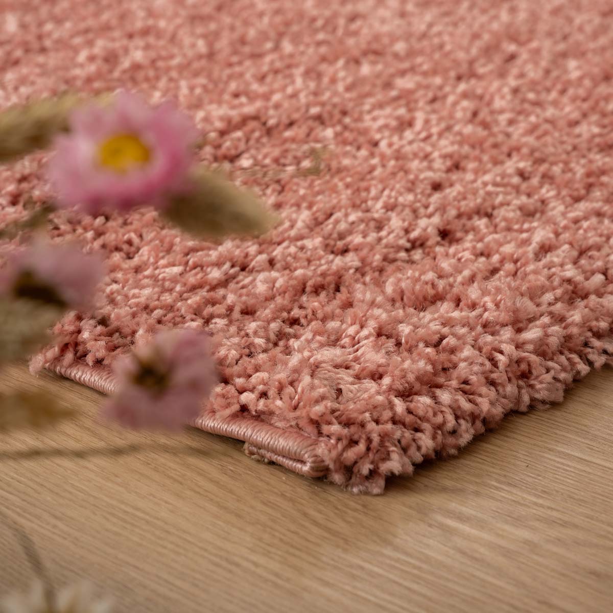 Tapis poils longs Shaggy Trend - rose - close up Tapis poils longs Shaggy Trend - rose - close up