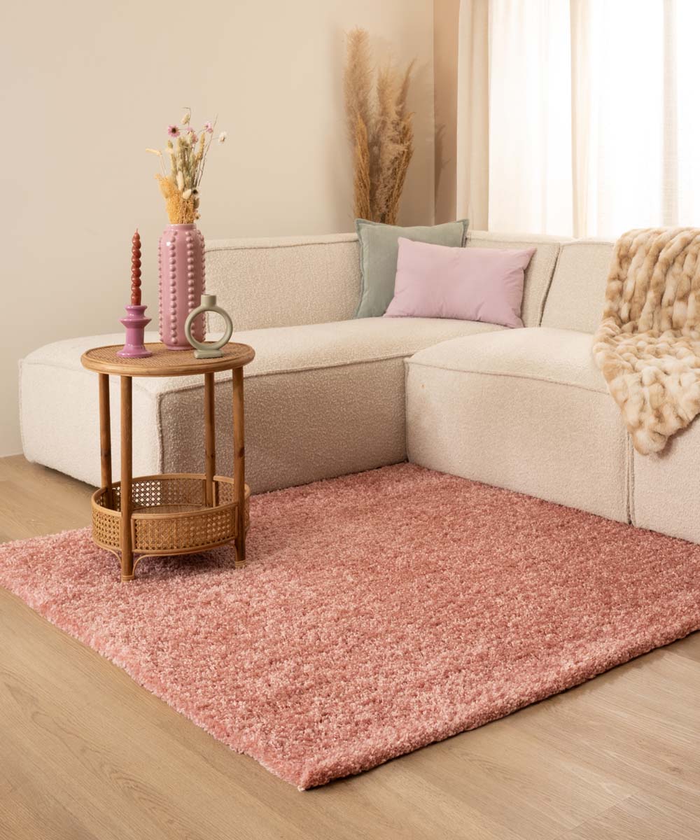 Tapis Carré poils longs Shaggy Trend - rose - sfeer Tapis Carré poils longs Shaggy Trend - rose - sfeer