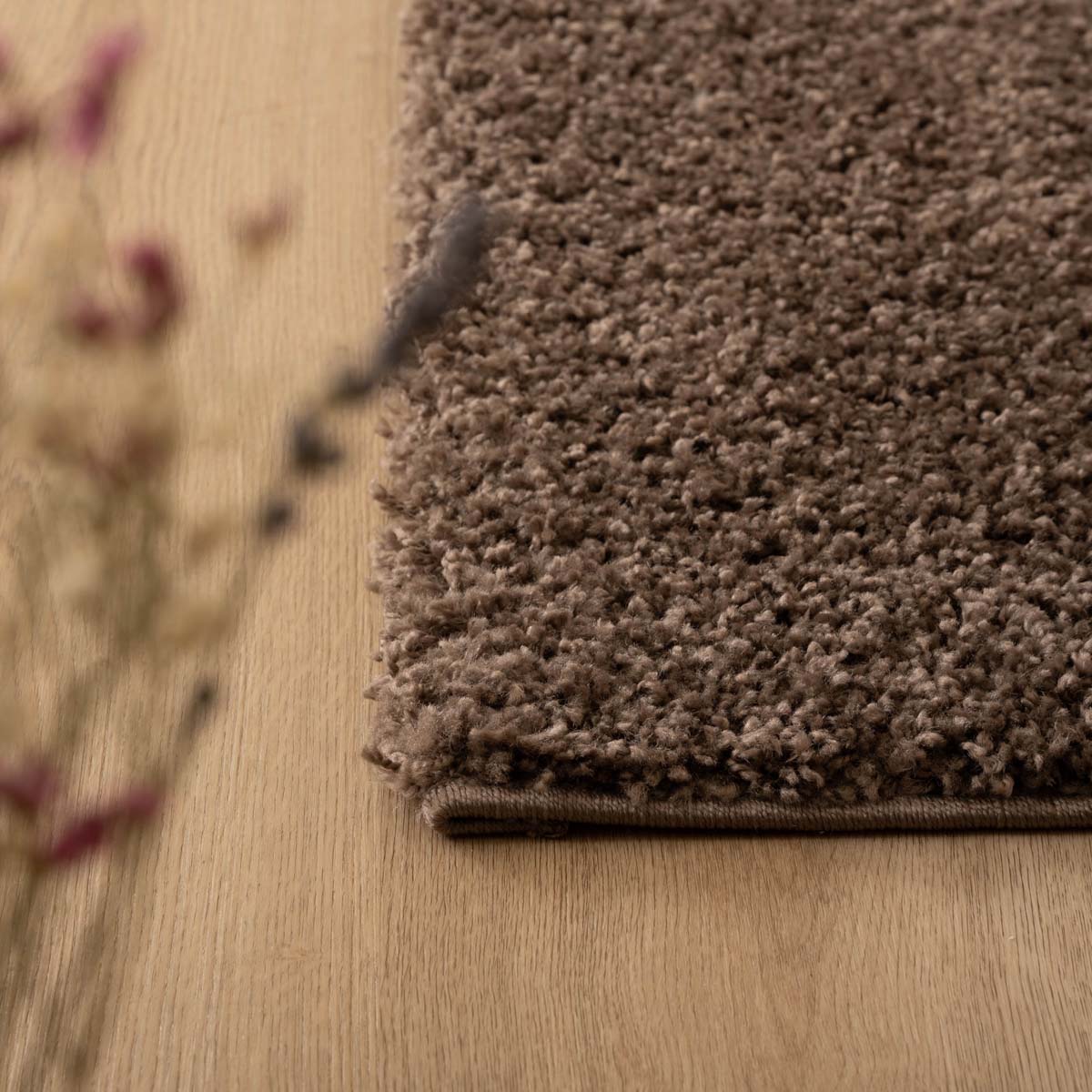 Tapis poils longs Shaggy Trend - taupe - close up Tapis poils longs Shaggy Trend - taupe - close up