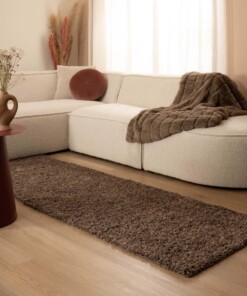 Tapis de couloir poils longs Shaggy Trend - taupe - sfeer