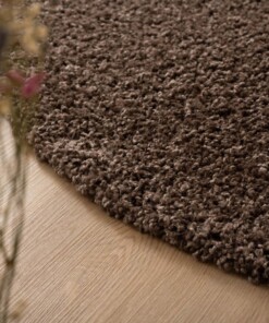 Tapis Rond poils longs Shaggy Trend - taupe - close up, thumbnail Tapis Rond poils longs Shaggy Trend - taupe - close up, thumbnail