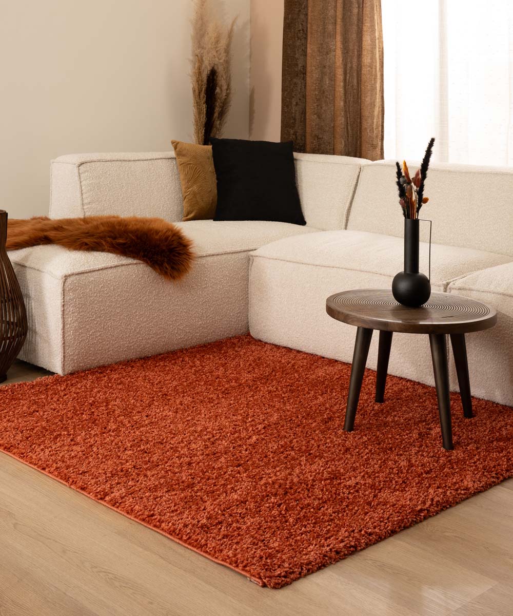 Tapis Carré poils longs Shaggy Trend - terracota - sfeer Tapis Carré poils longs Shaggy Trend - terracota - sfeer