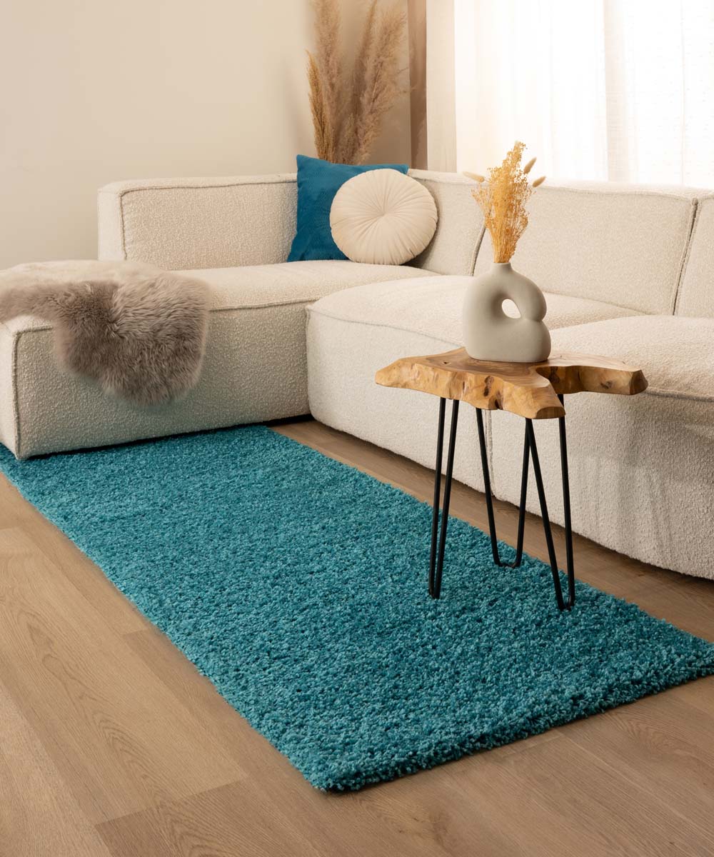 Tapis de couloir poils longs Shaggy Trend - turquoise - sfeer Tapis de couloir poils longs Shaggy Trend - turquoise - sfeer