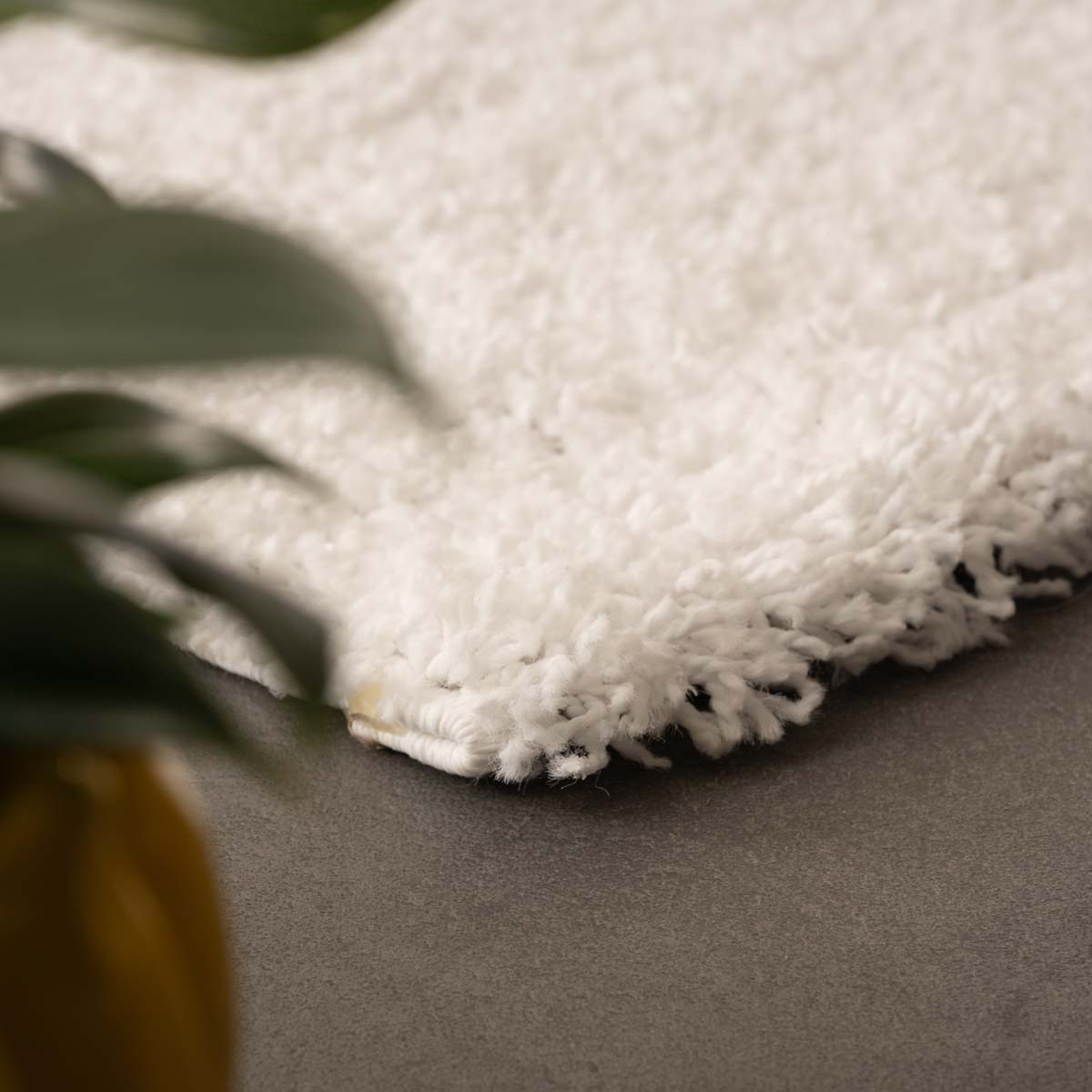Tapis Carré poils longs Shaggy Trend - blanc - close up Tapis Carré poils longs Shaggy Trend - blanc - close up