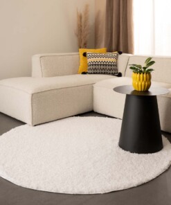 Tapis rond poils longs Shaggy Trend - blanc - sfeer, thumbnail