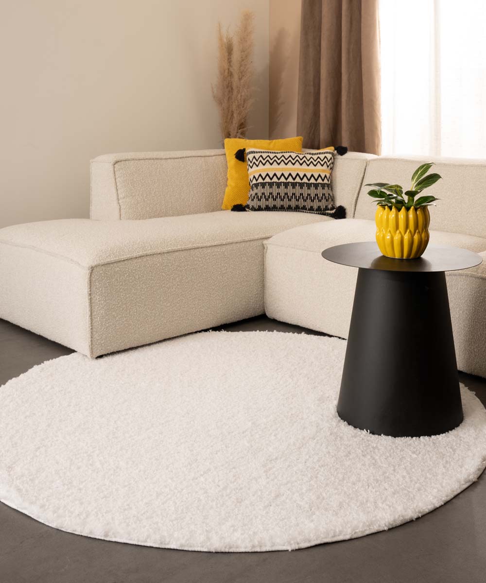 Tapis rond poils longs Shaggy Trend - blanc - sfeer Tapis rond poils longs Shaggy Trend - blanc - sfeer