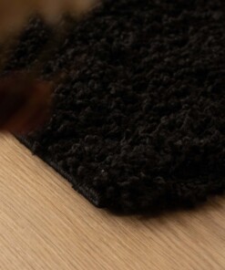 Tapis Carré poils longs Shaggy Trend - noir - close up, thumbnail Tapis Carré poils longs Shaggy Trend - noir - close up, thumbnail