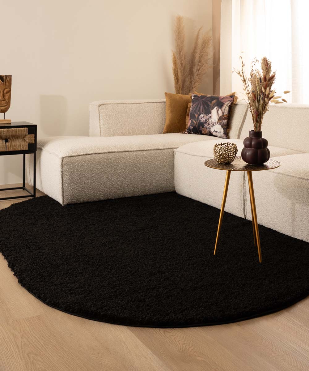Tapis ovale poils longs - Shaggy Trend noir - sfeer Tapis ovale poils longs - Shaggy Trend noir - sfeer