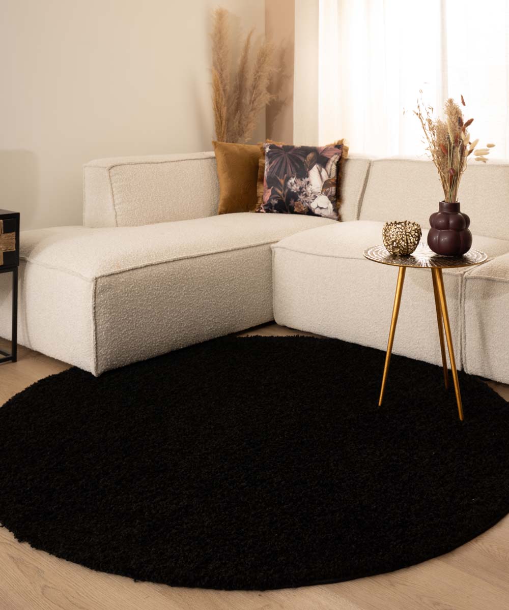 Tapis rond poils longs Shaggy Trend - noir - sfeer Tapis rond poils longs Shaggy Trend - noir - sfeer