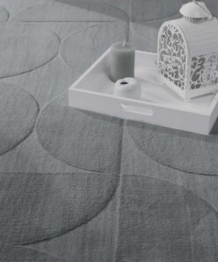 Tapis doux - Emily Circles anthracite - close up, thumbnail Tapis doux - Emily Circles anthracite - close up, thumbnail