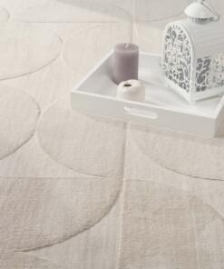 Tapis doux - Emily Circles crème - close up, thumbnail Tapis doux - Emily Circles crème - close up, thumbnail