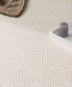 Tapis doux - Emily Diamond crème - close up