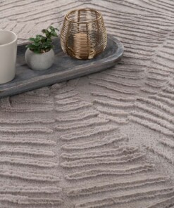 Tapis doux - Emily Striped taupe - close up, thumbnail