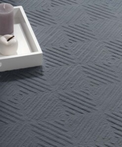 Tapis doux - Emily Diamond anthracite - close up, thumbnail Tapis doux - Emily Diamond anthracite - close up, thumbnail