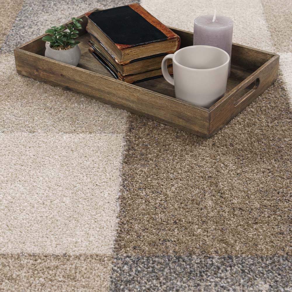 Tapis moderne poil ras - Urban beige - close up Tapis moderne poil ras - Urban beige - close up