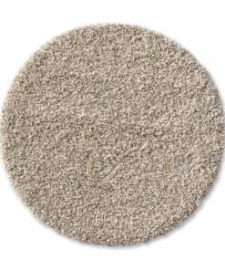 Tapis rond poils longs - Shaggy Prime blanc/beige - overzicht