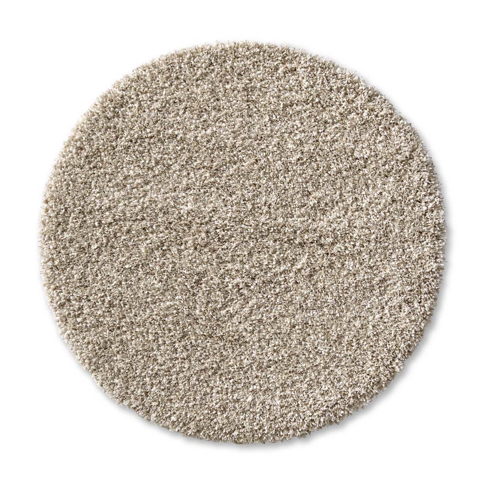 Tapis rond poils longs - Shaggy Prime blanc/beige - overzicht Tapis rond poils longs - Shaggy Prime blanc/beige - overzicht