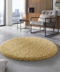 Tapis rond poils longs - Shaggy Prime or