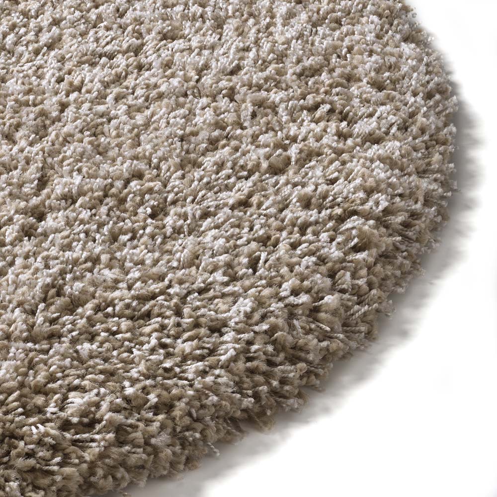 Tapis rond poils longs - Shaggy Prime beige - close up Tapis rond poils longs - Shaggy Prime beige - close up