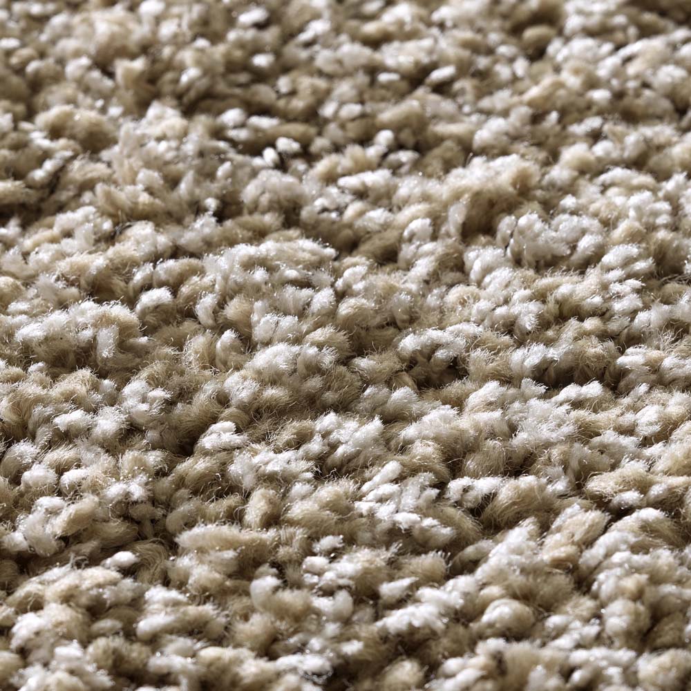 Tapis rond poils longs - Shaggy Prime beige - close up Tapis rond poils longs - Shaggy Prime beige - close up