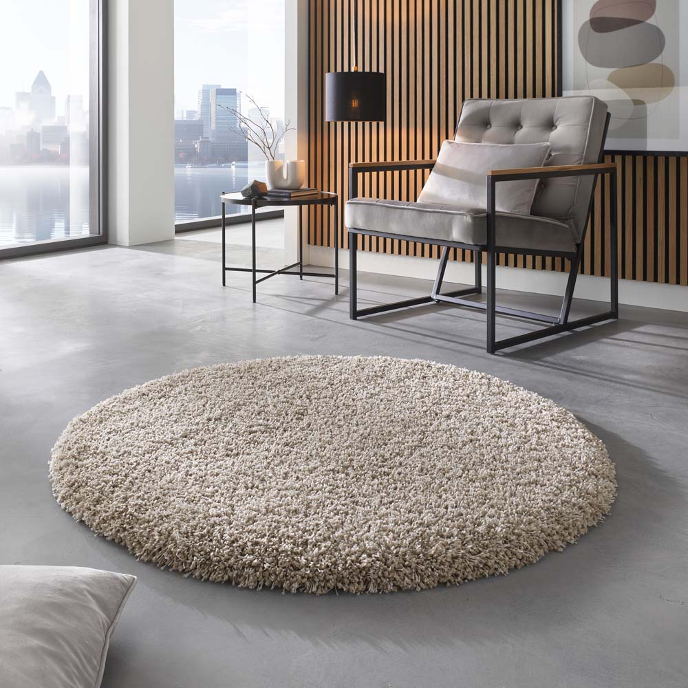 Tapis rond poils longs - Shaggy Prime beige - sfeer Tapis rond poils longs - Shaggy Prime beige - sfeer