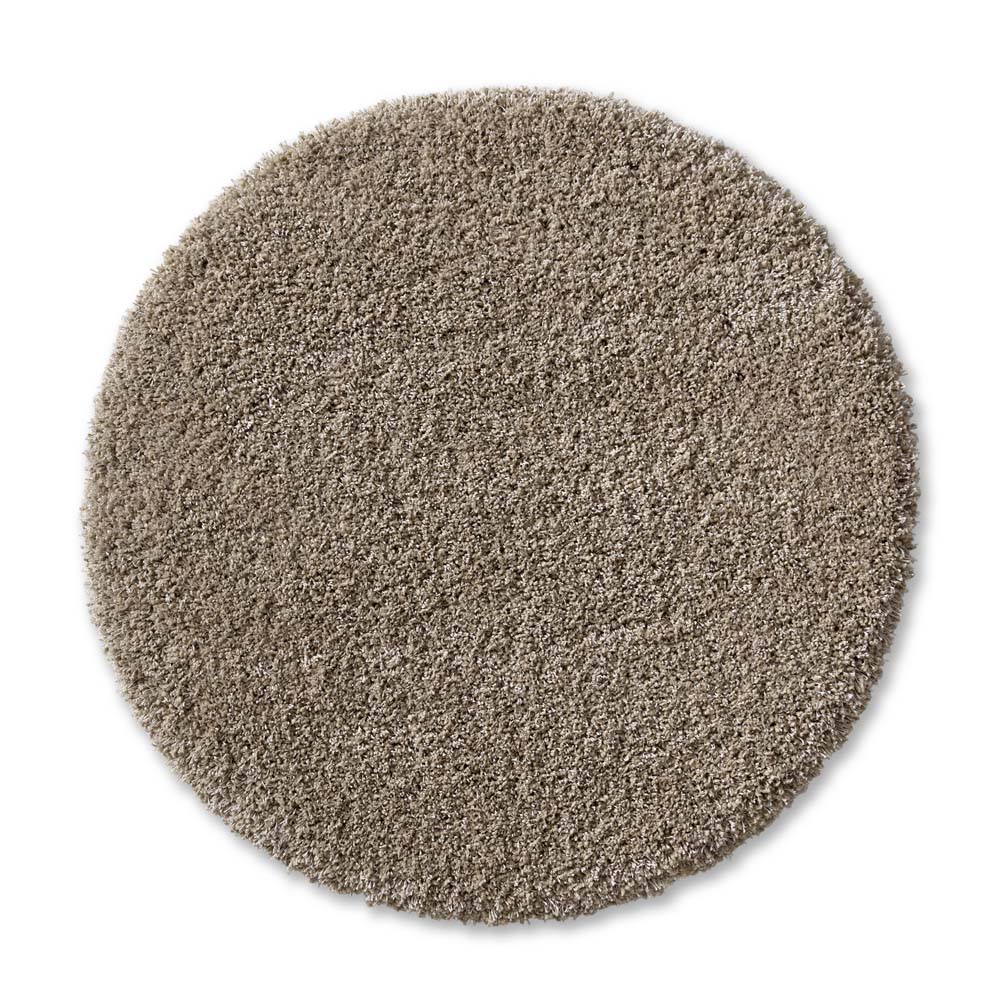 Tapis rond poils longs - Shaggy Prime beige - overzicht Tapis rond poils longs - Shaggy Prime beige - overzicht