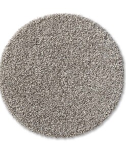 Tapis rond poils longs - Shaggy Prime blanc/argent - overzicht