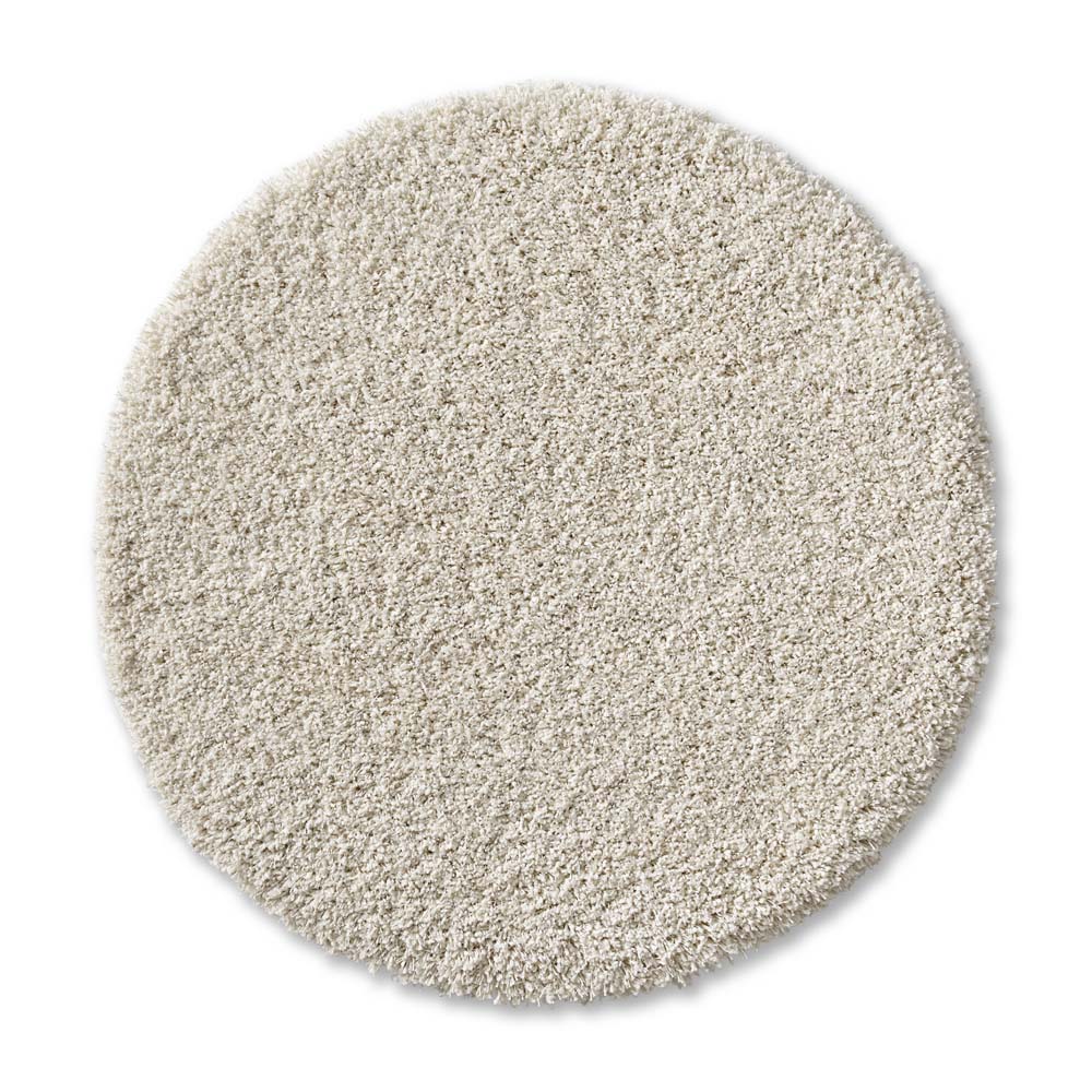 Tapis rond poils longs - Shaggy Prime crème - overzicht Tapis rond poils longs - Shaggy Prime crème - overzicht