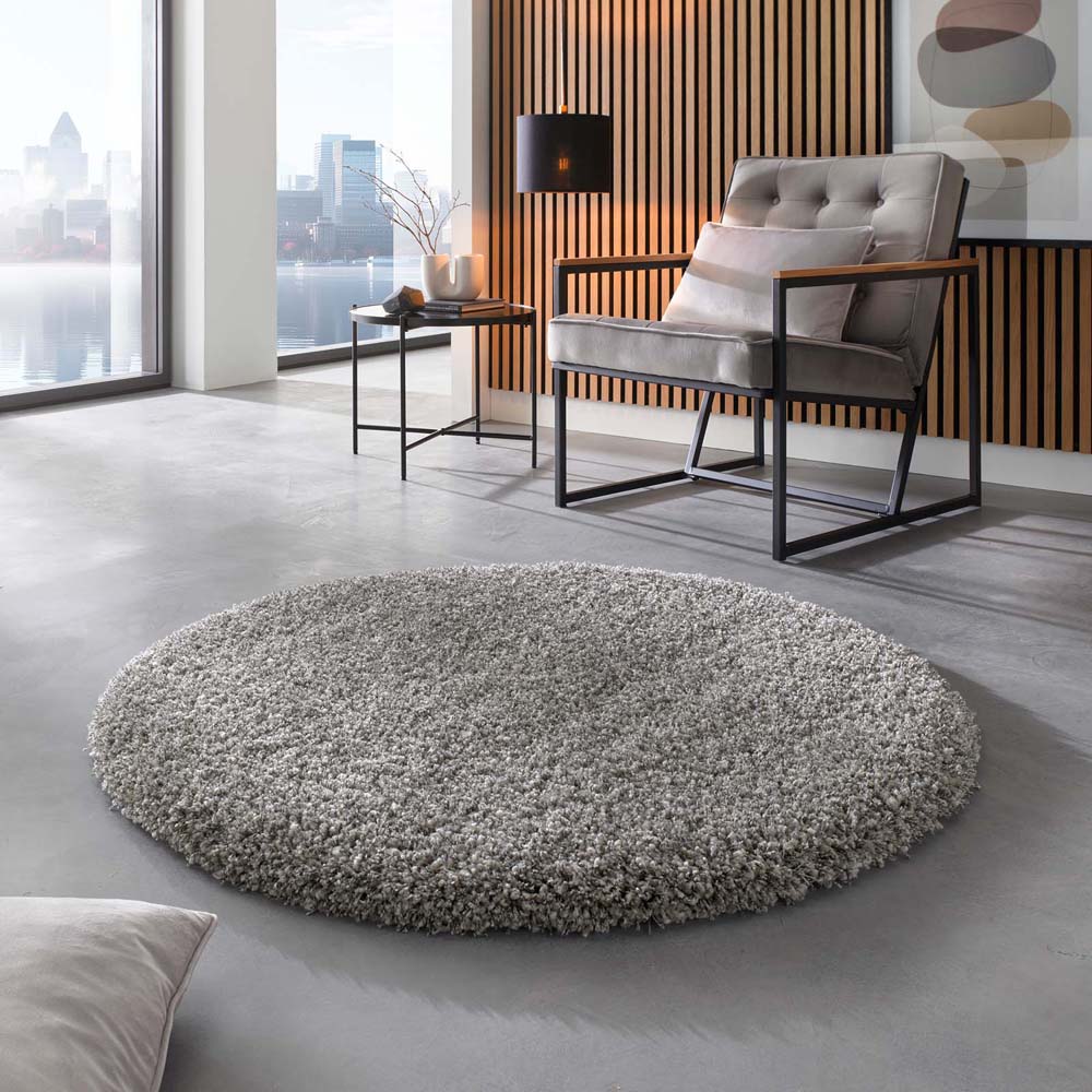 Tapis rond poils longs - Shaggy Prime argent - sfeer Tapis rond poils longs - Shaggy Prime argent - sfeer