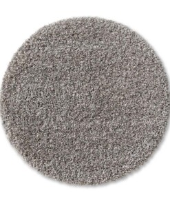 Tapis rond poils longs - Shaggy Prime argent - overzicht