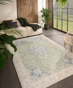 Tapis extérieur vintage - Valenca Luna vert sauge - sfeer