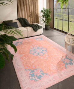 Tapis extérieur vintage - Valenca Luna terra/rose - sfeer