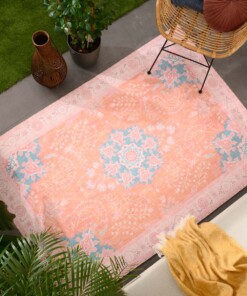 Tapis extérieur vintage - Valenca Luna terra/rose - sfeer