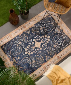 Tapis extérieur vintage - Valenca Sera bleu foncé - sfeer