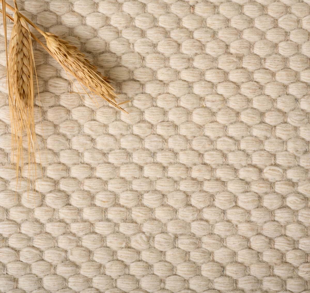 Tapis en laine - Odda blanc - close up Tapis en laine - Odda blanc - close up