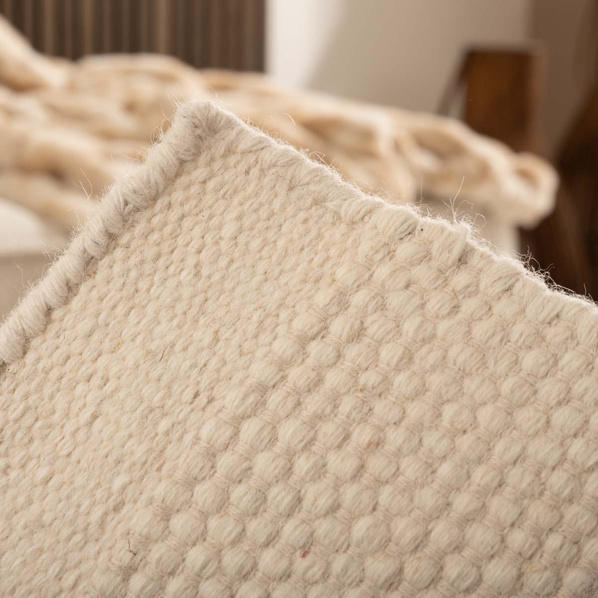 Tapis laine carré - Ulstein blanc Tapis laine carré - Ulstein blanc