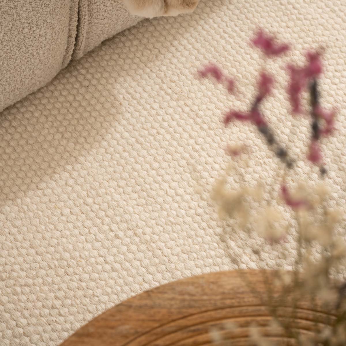 Tapis laine carré - Ulstein blanc Tapis laine carré - Ulstein blanc