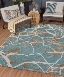 Tapis extérieur - Marble bleu - sfeer