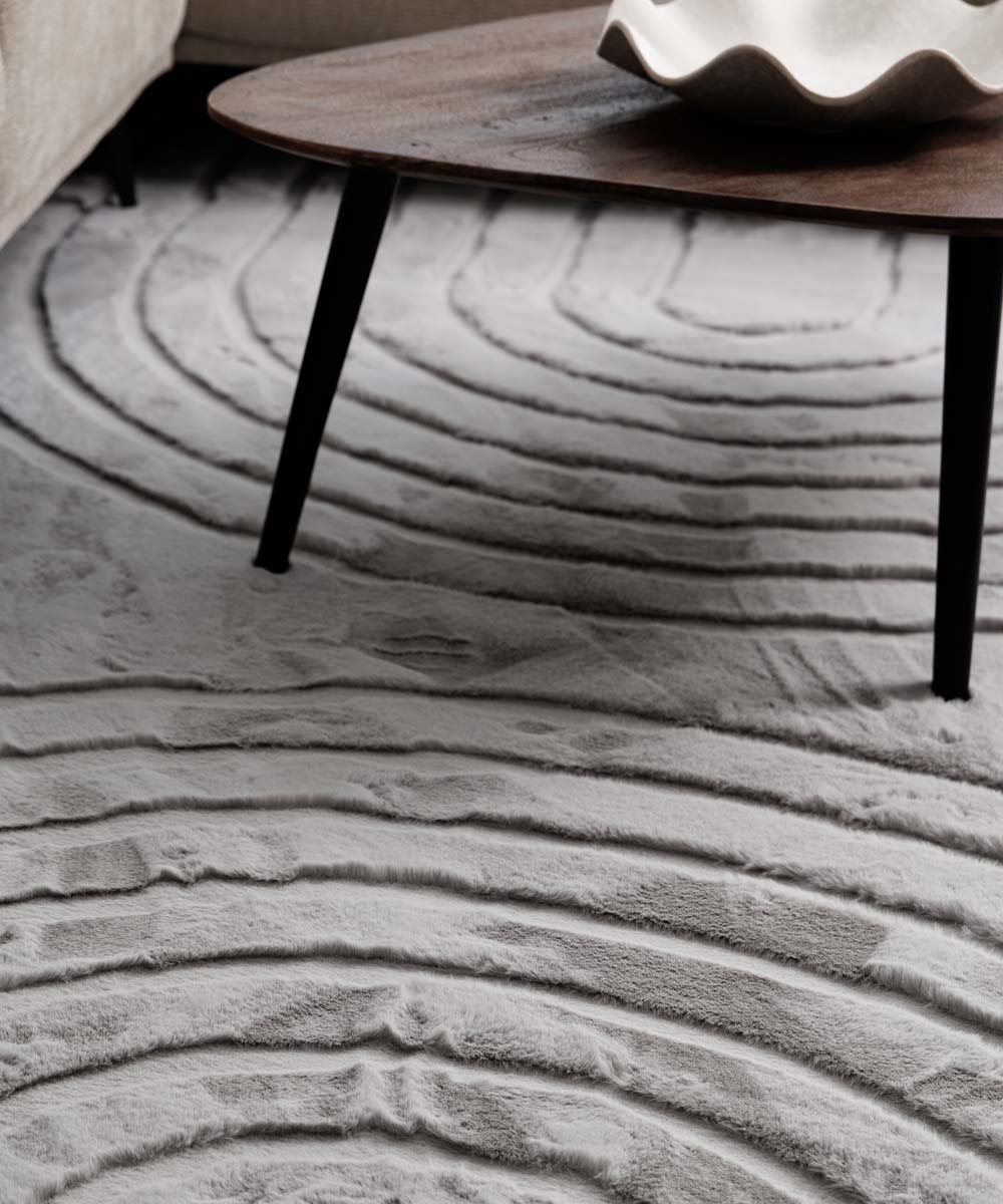 Tapis moelleux - Carvy Gris Clair - close up Tapis moelleux - Carvy Gris Clair - close up