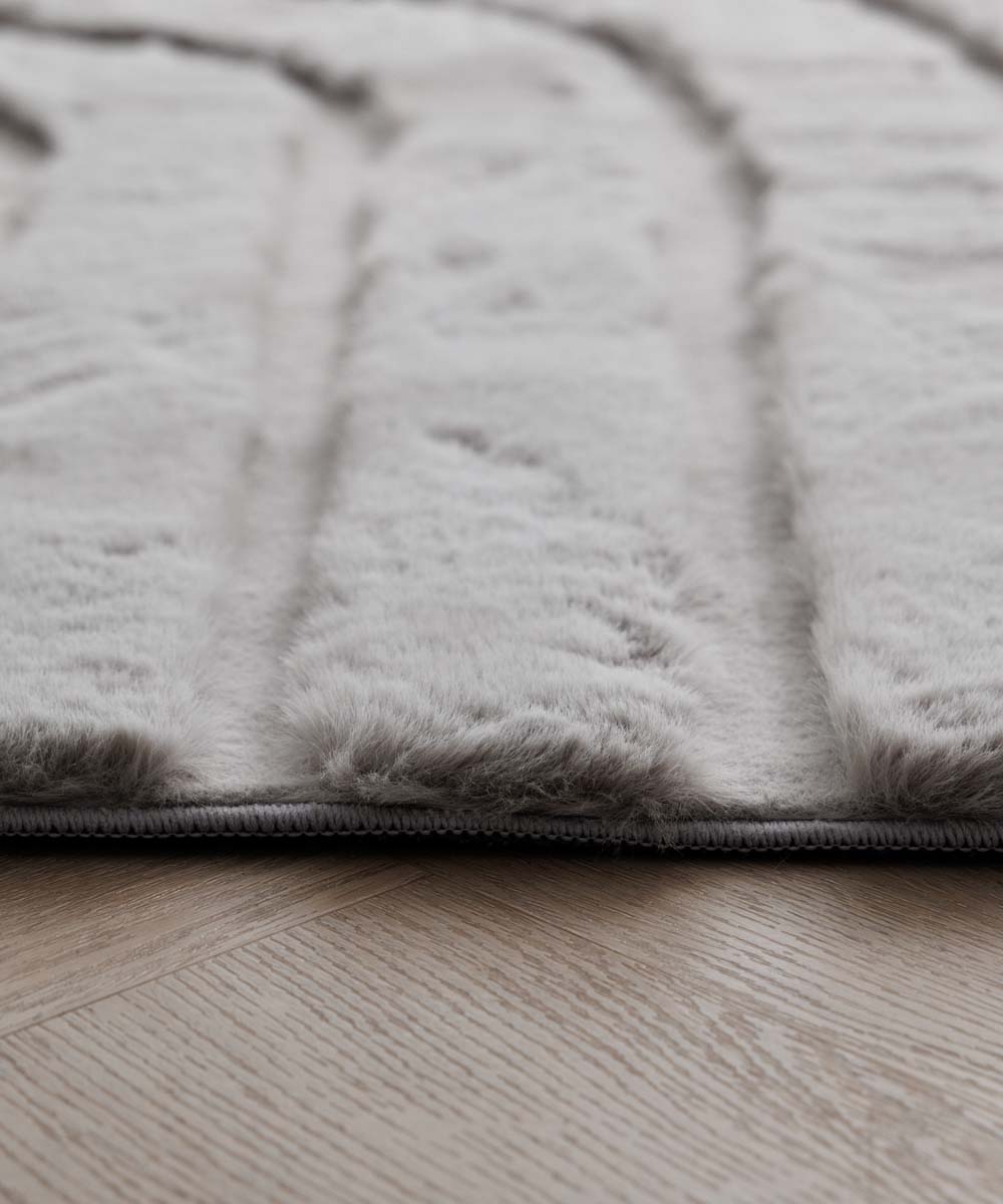 Tapis moelleux - Carvy Gris Clair - close up Tapis moelleux - Carvy Gris Clair - close up