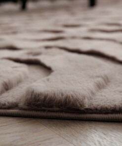 Tapis rond moelleux - Carvy Taupe - close up, thumbnail Tapis rond moelleux - Carvy Taupe - close up, thumbnail