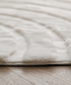 Tapis rond moelleux - Carvy Crème - close up, thumbnail Tapis rond moelleux - Carvy Crème - close up, thumbnail