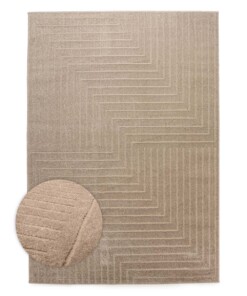 Tapis Carré scandinave - Contour Edge beige - overzicht