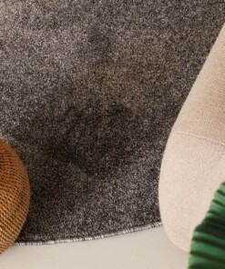Tapis Rond poil ras Fine - gris Tapis Rond poil ras Fine - gris