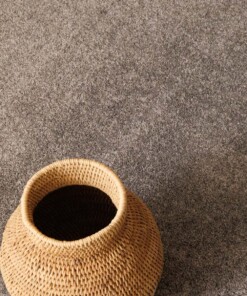 Tapis Rond poil ras Fine - gris clair